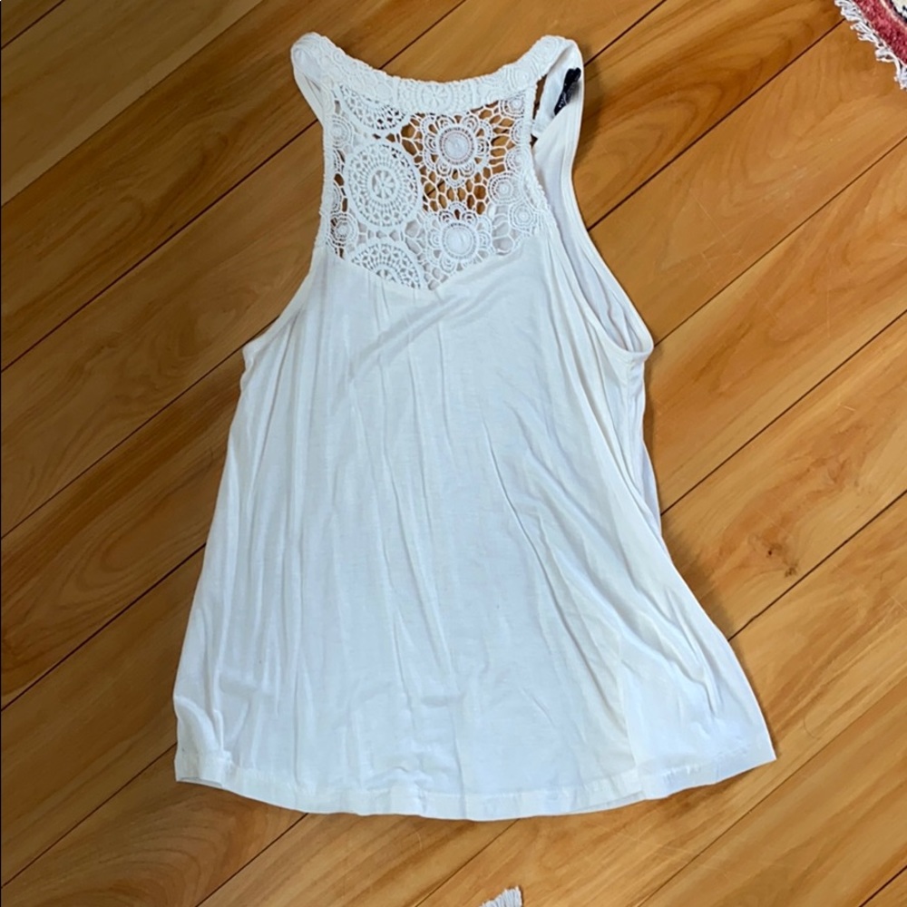 White Flowy Tank Top